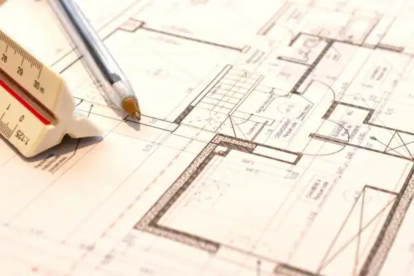 Image of architect Redhill drawings